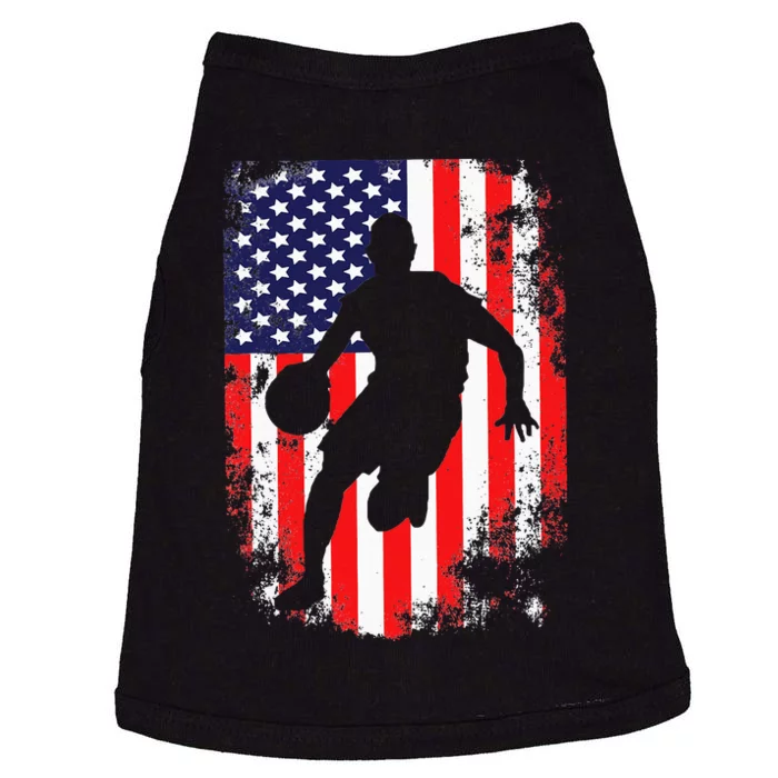 USA Team Basketball 2021 Supporter American Patriotic Flag Doggie Tank