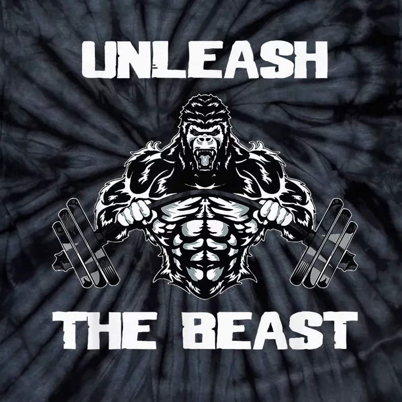 Unleash The Beast Gorilla Body Building Motivation Gift Tie-Dye T-Shirt