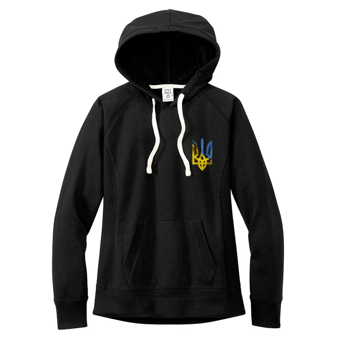 Ukraine Trident Coat Of Arms Flag Ukrainian Pride Women's Fleece Hoodie