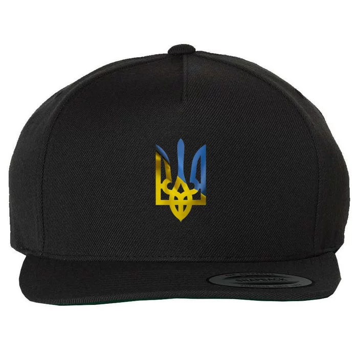 Ukraine Trident Coat Of Arms Flag Ukrainian Pride Wool Snapback Cap