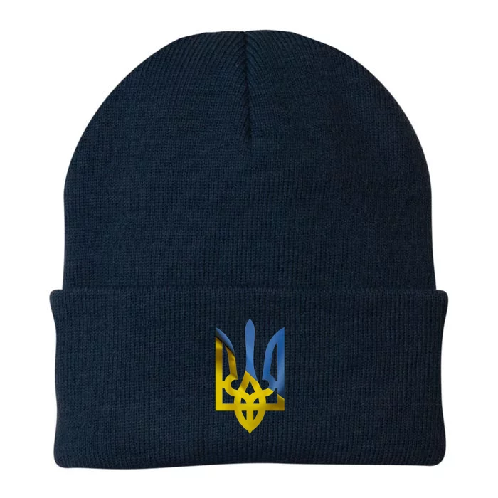 Ukraine Trident Coat Of Arms Flag Ukrainian Pride Knit Cap Winter Beanie