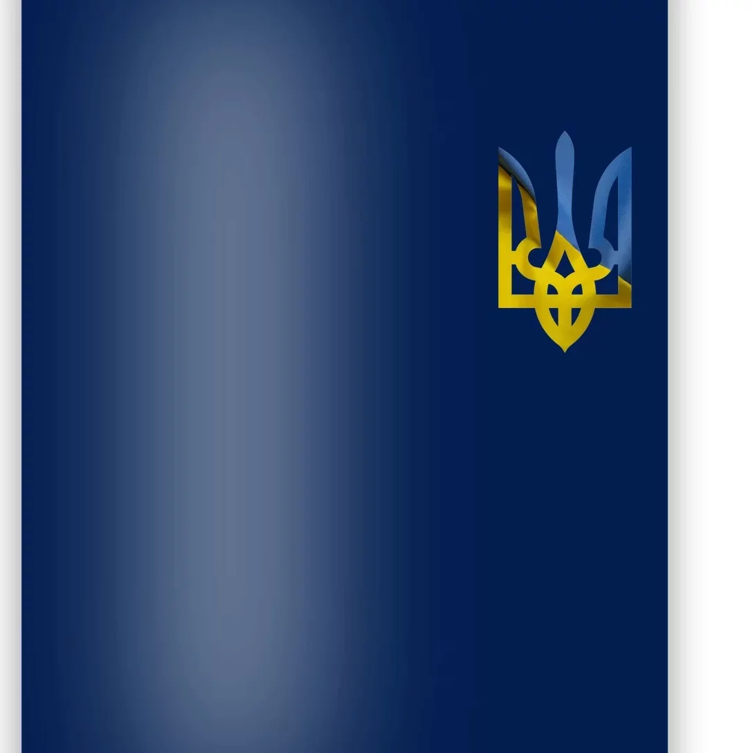 Ukraine Trident Coat Of Arms Flag Ukrainian Pride Poster