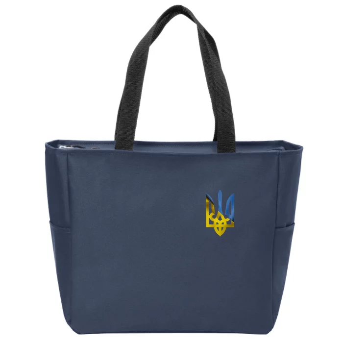 Ukraine Trident Coat Of Arms Flag Ukrainian Pride Zip Tote Bag