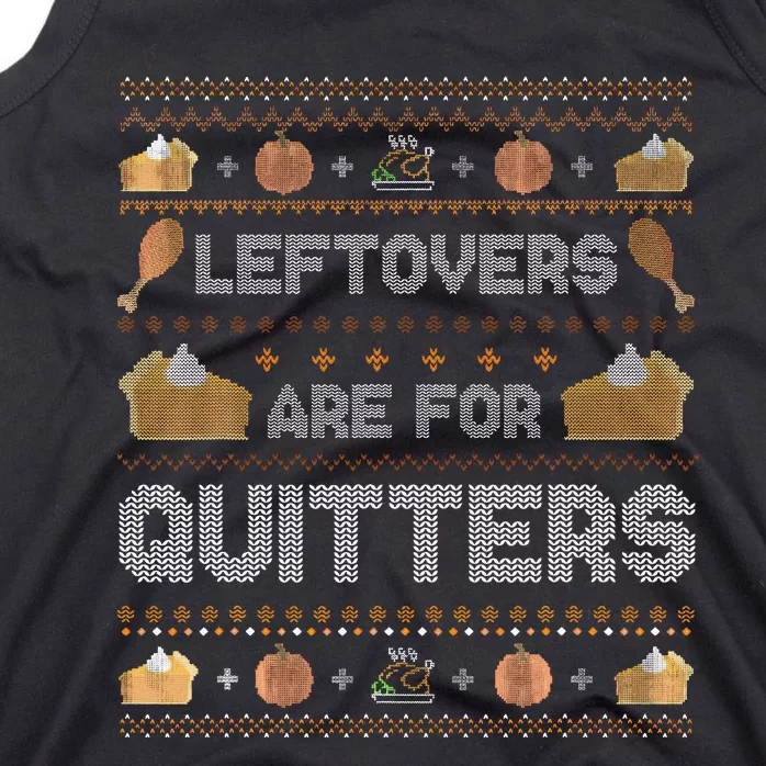 Ugly Thanksgiving Christmas Sweater Leftovers Tank Top