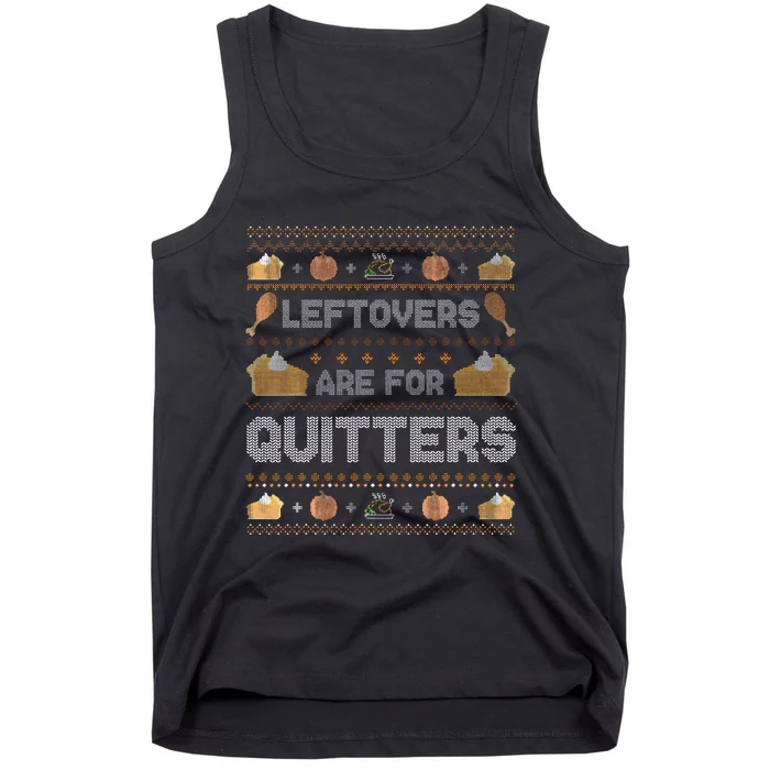 Ugly Thanksgiving Christmas Sweater Leftovers Tank Top