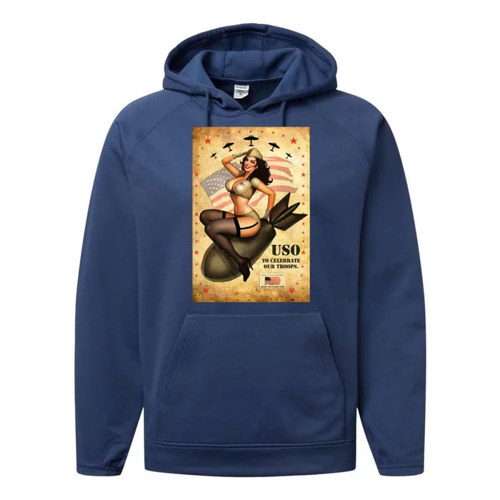 USO To Celebrate Our Troops Bombshell Performance Fleece Hoodie