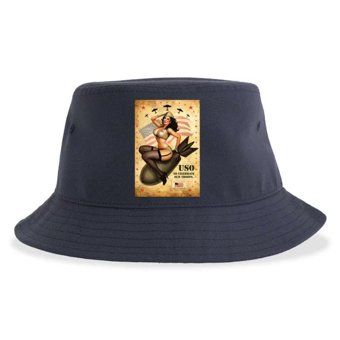 USO To Celebrate Our Troops Bombshell Sustainable Bucket Hat