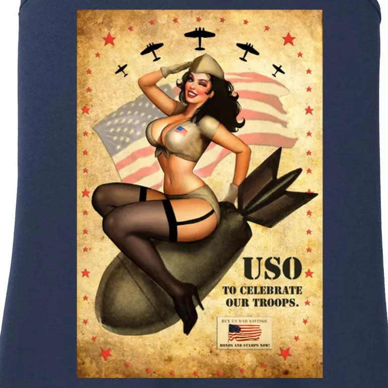 USO To Celebrate Our Troops Bombshell Ladies Essential Tank