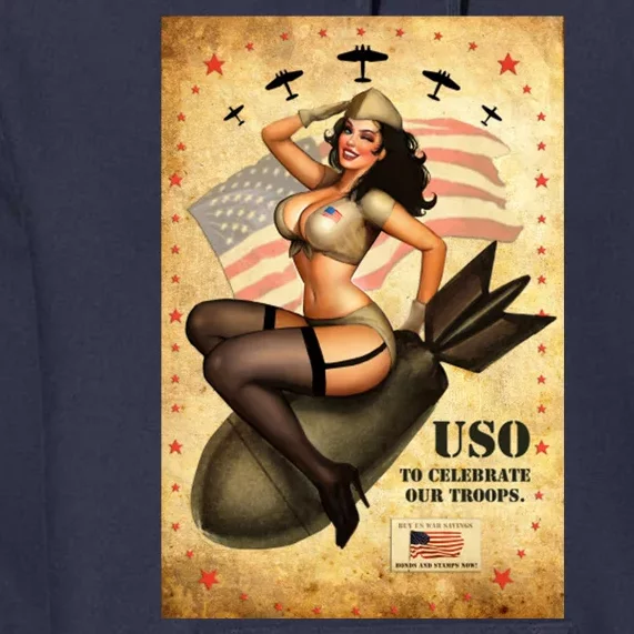 USO To Celebrate Our Troops Bombshell Premium Hoodie