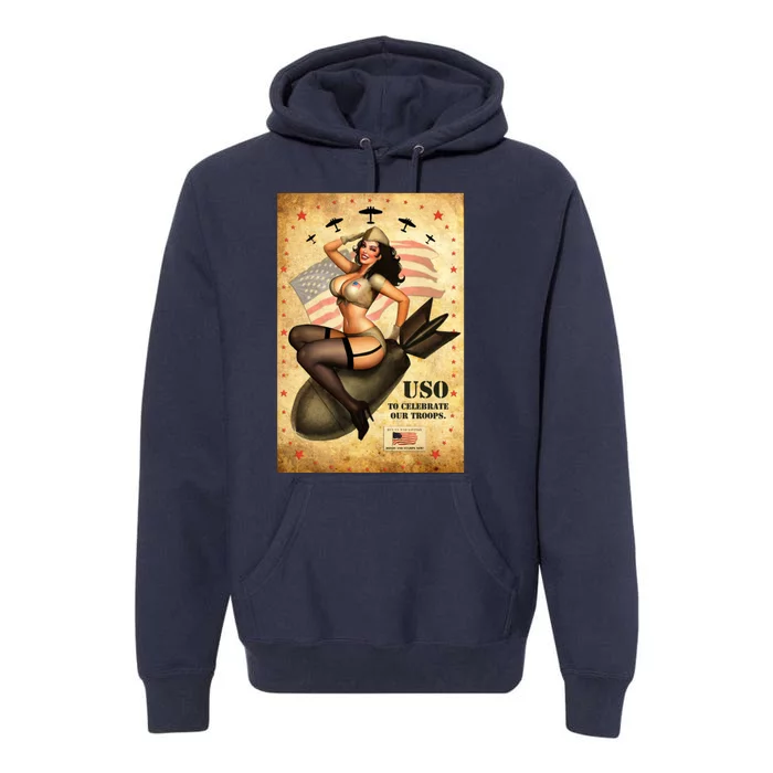 USO To Celebrate Our Troops Bombshell Premium Hoodie