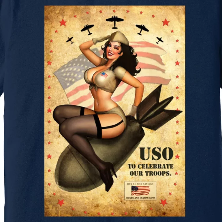 USO To Celebrate Our Troops Bombshell Premium T-Shirt