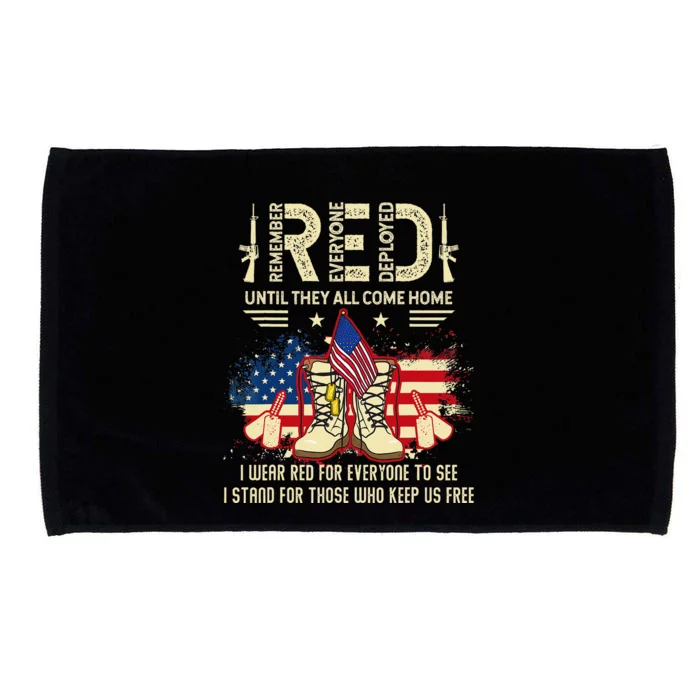 Until They Come Home My Soldier US Flag Red Friday Military Microfiber Hand Towel