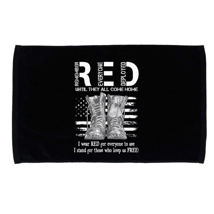 Until They Come Home My Soldier US Flag Red Friday Military Microfiber Hand Towel