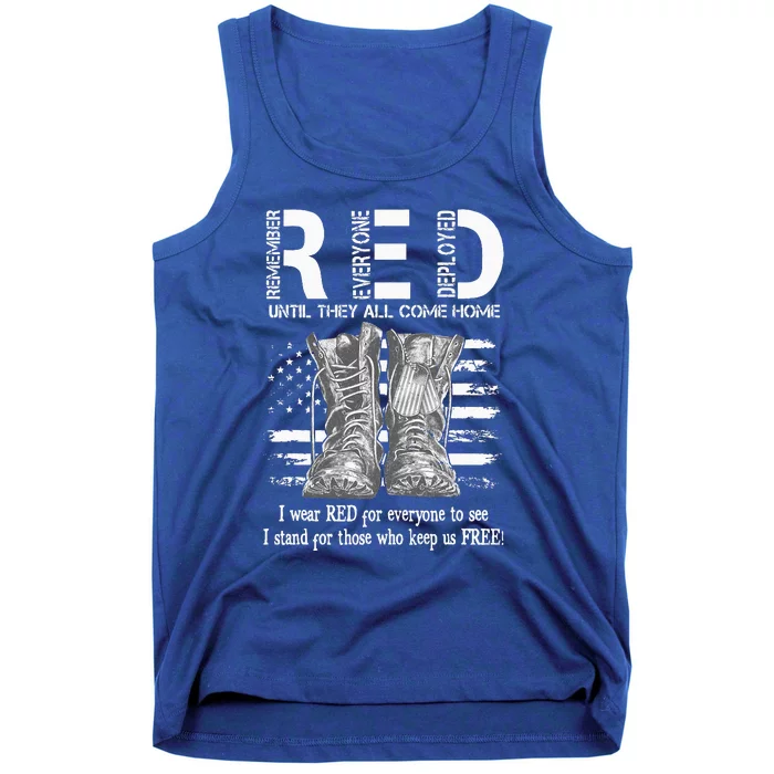 Until They Come Home My Soldier US Flag Red Friday Military Tank Top