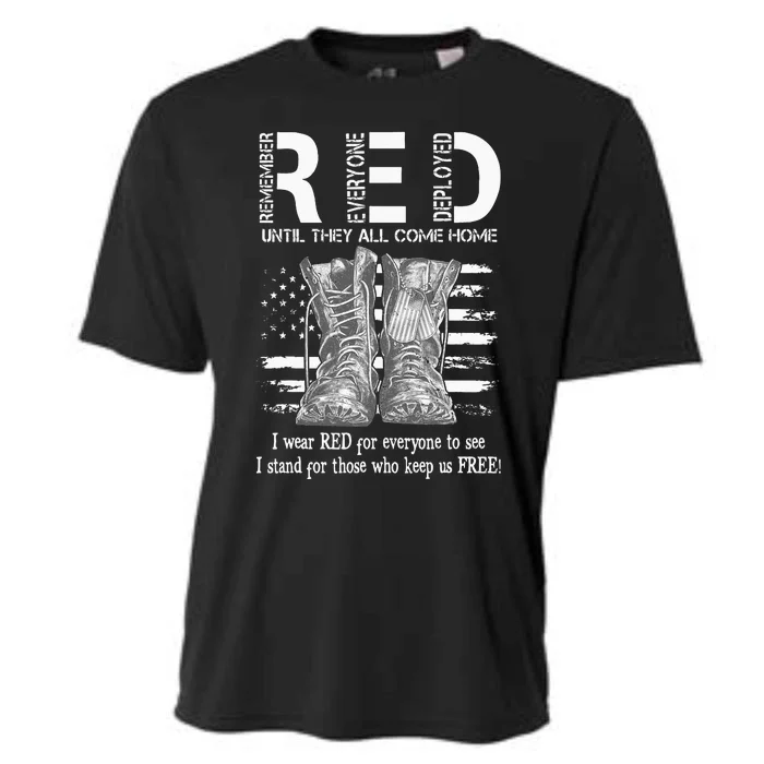 Until They Come Home My Soldier US Flag Red Friday Military Cooling Performance Crew T-Shirt