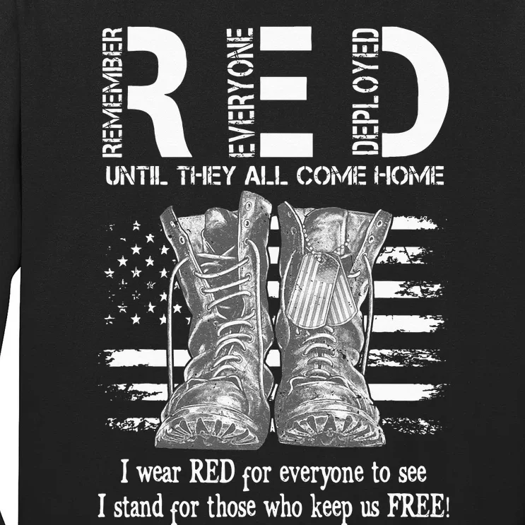 Until They Come Home My Soldier US Flag Red Friday Military Long Sleeve Shirt