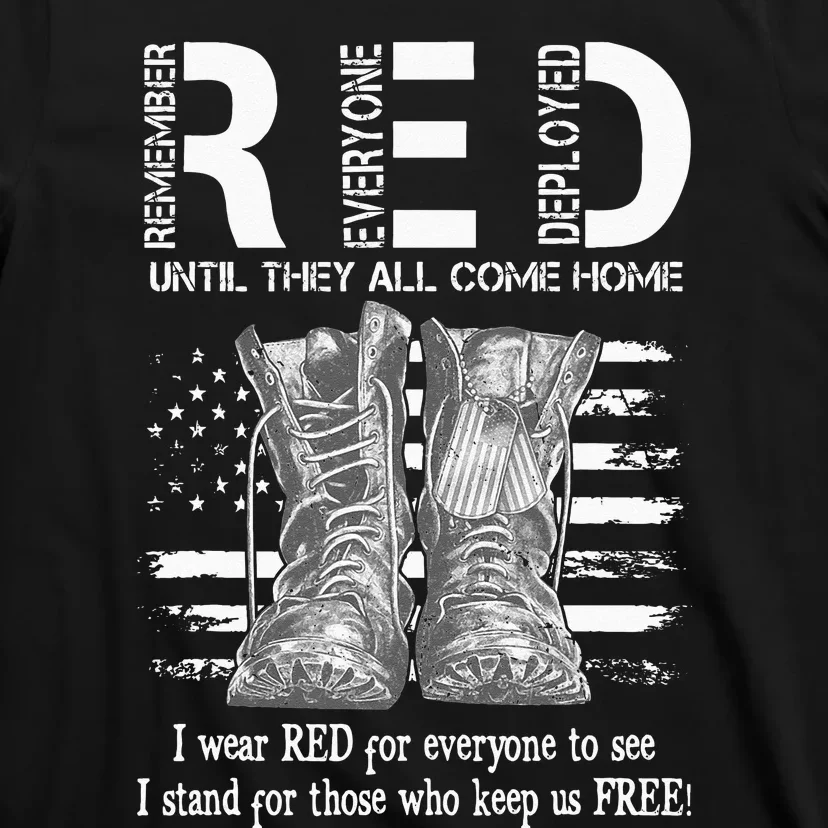 Until They Come Home My Soldier US Flag Red Friday Military T-Shirt