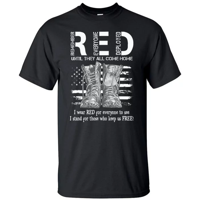 Until They Come Home My Soldier US Flag Red Friday Military Tall T-Shirt