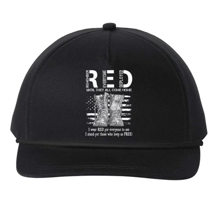 Until They Come Home My Soldier US Flag Red Friday Military Snapback Five-Panel Rope Hat