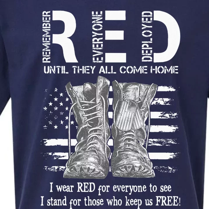 Until They Come Home My Soldier US Flag Red Friday Military Sueded Cloud Jersey T-Shirt