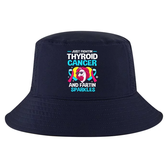 Unicorn Thyroid Cancer Funny Thyroid Cancer Warrior Gift Cool Comfort Performance Bucket Hat