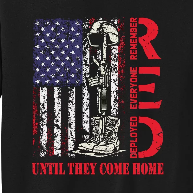 Until They Come Home Red Usa Flag Tall Sweatshirt