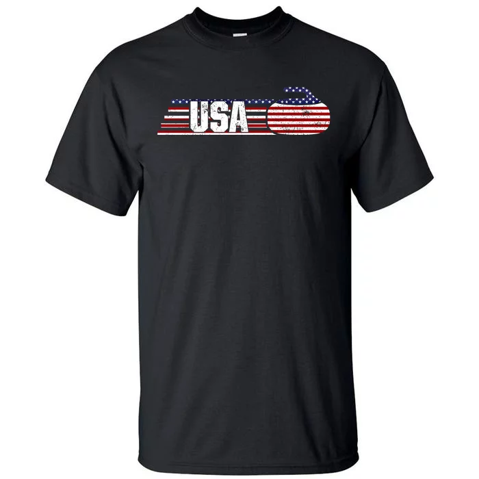 Usa Team Curling Sport Gift Tall T-Shirt