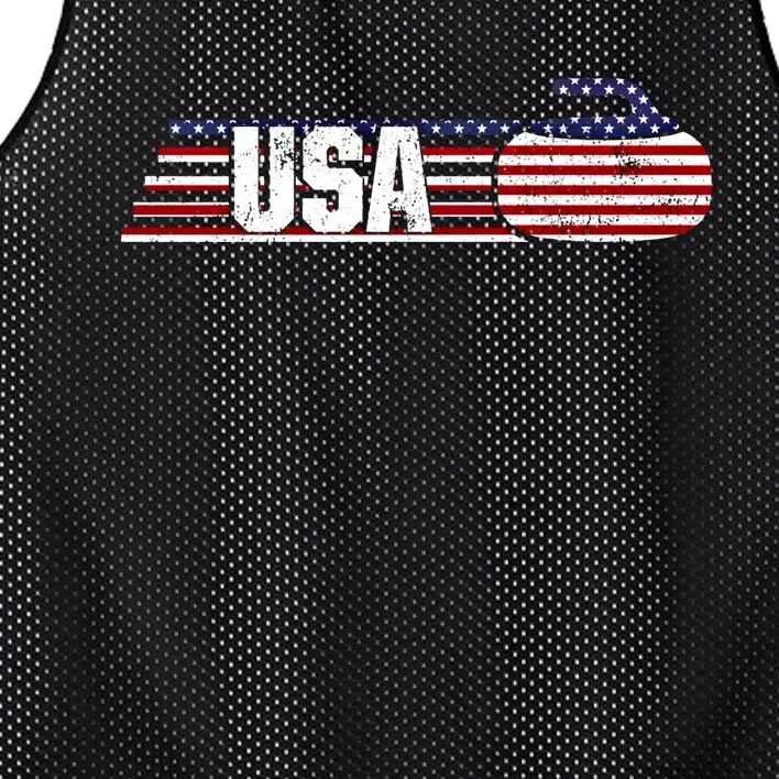 Usa Team Curling Sport Gift Mesh Reversible Basketball Jersey Tank