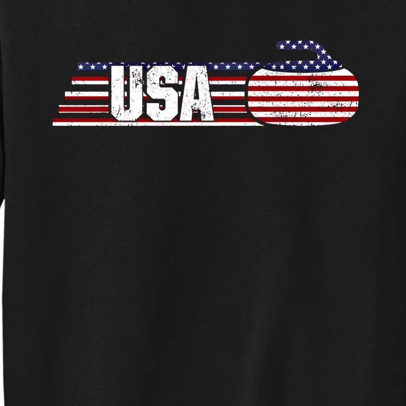 Usa Team Curling Sport Gift Tall Sweatshirt