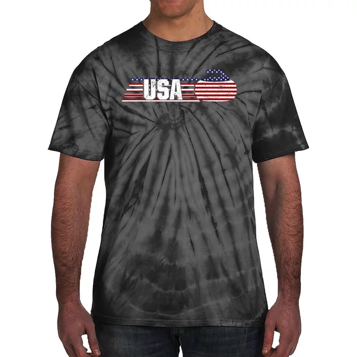 Usa Team Curling Sport Gift Tie-Dye T-Shirt