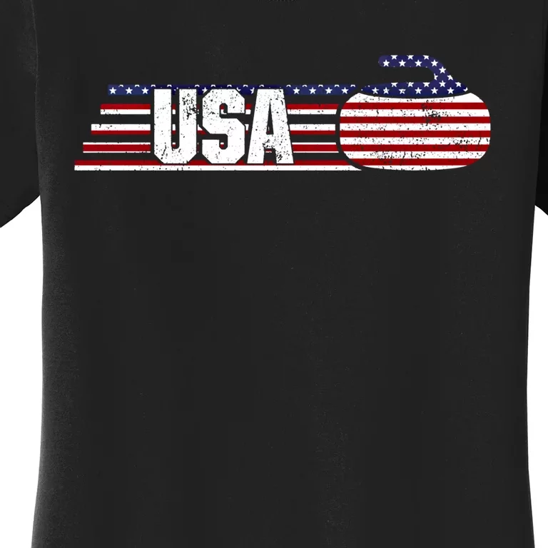 Usa Team Curling Sport Gift Women's T-Shirt