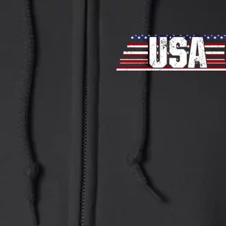 Usa Team Curling Sport Gift Full Zip Hoodie