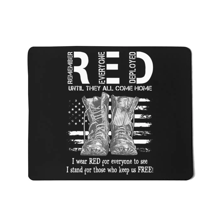 Until They Come Home My Soldier US Flag Red Friday Military Mousepad