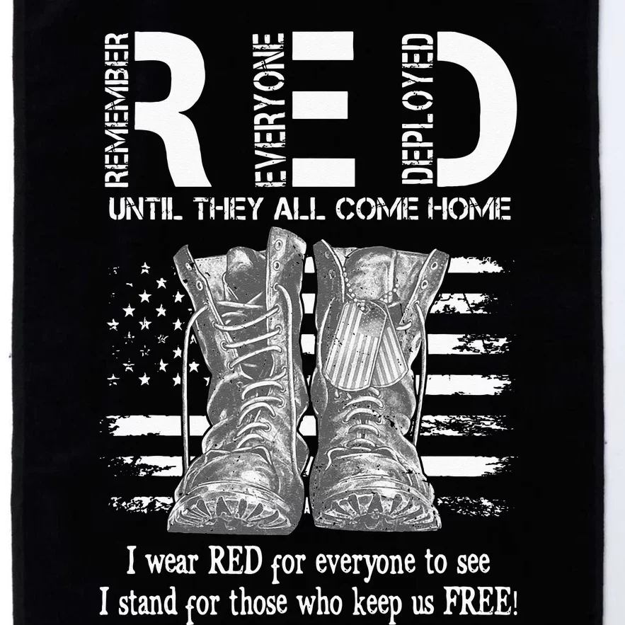 Until They Come Home My Soldier US Flag Red Friday Military Platinum Collection Golf Towel