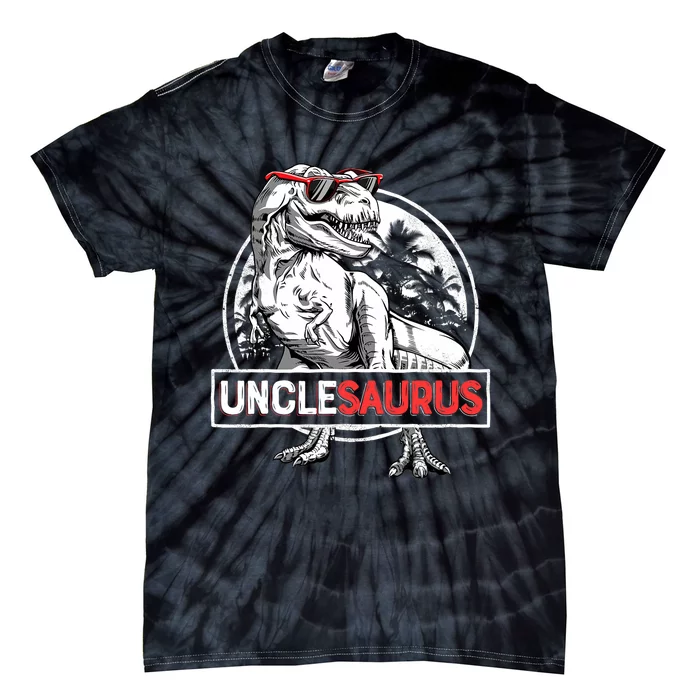 Unclesaurus Trex Dinosaur Gift Uncle Saurus Family Matching Tie-Dye T-Shirt