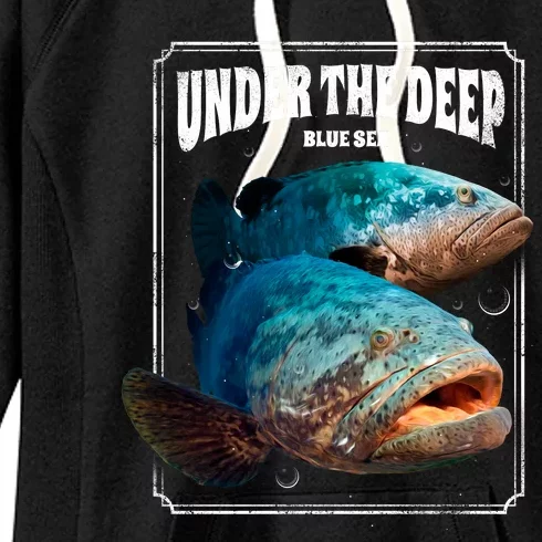 Under The Deep Blue Sea Fish Women's Fleece Hoodie