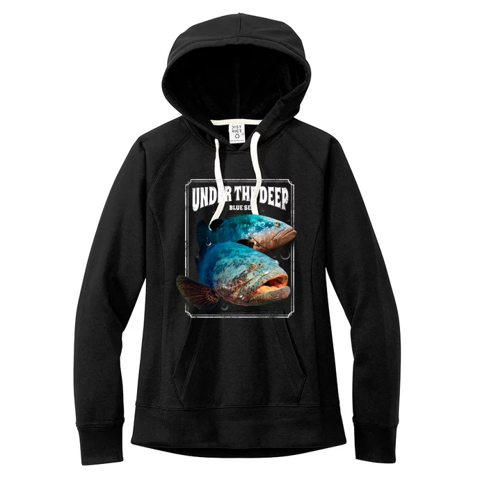 Under The Deep Blue Sea Fish Women's Fleece Hoodie