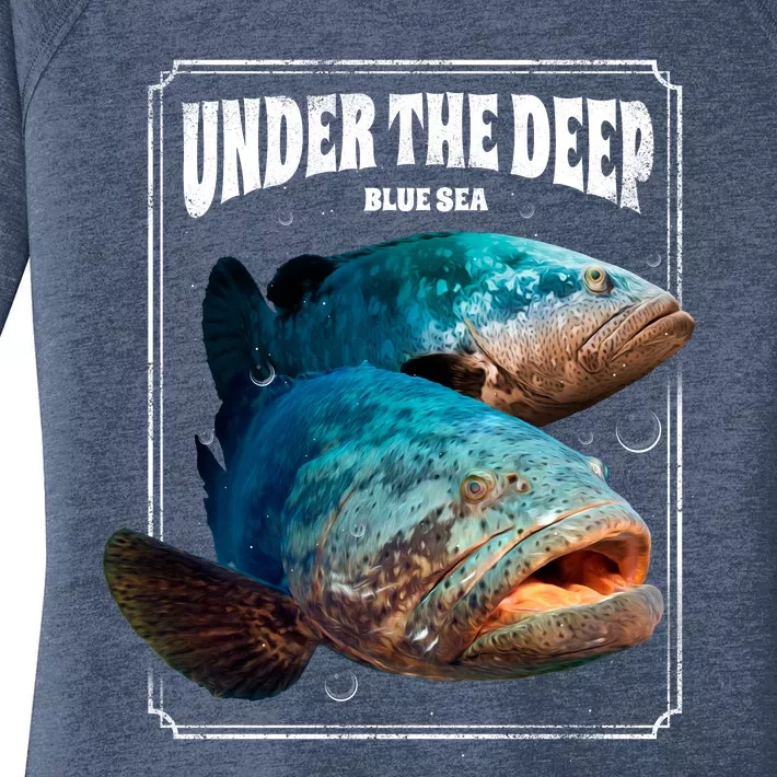 Under The Deep Blue Sea Fish Women's Perfect Tri Tunic Long Sleeve Shirt