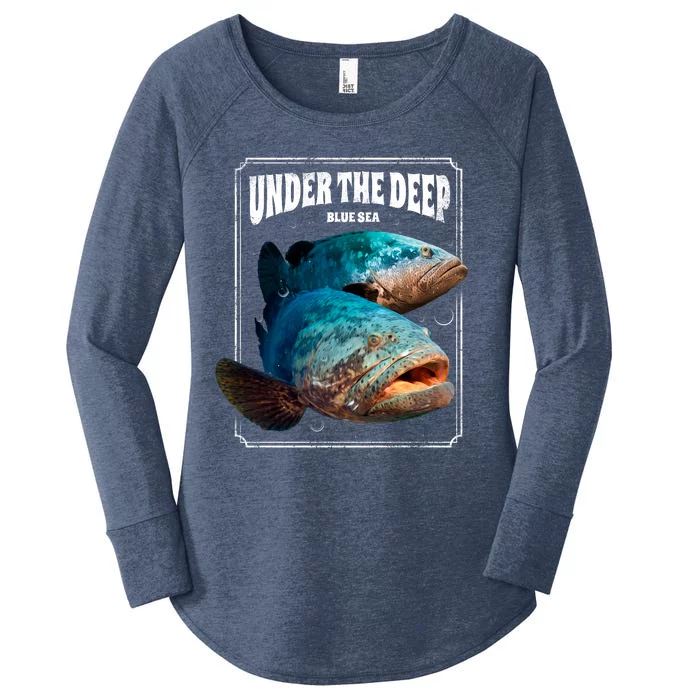 Under The Deep Blue Sea Fish Women's Perfect Tri Tunic Long Sleeve Shirt