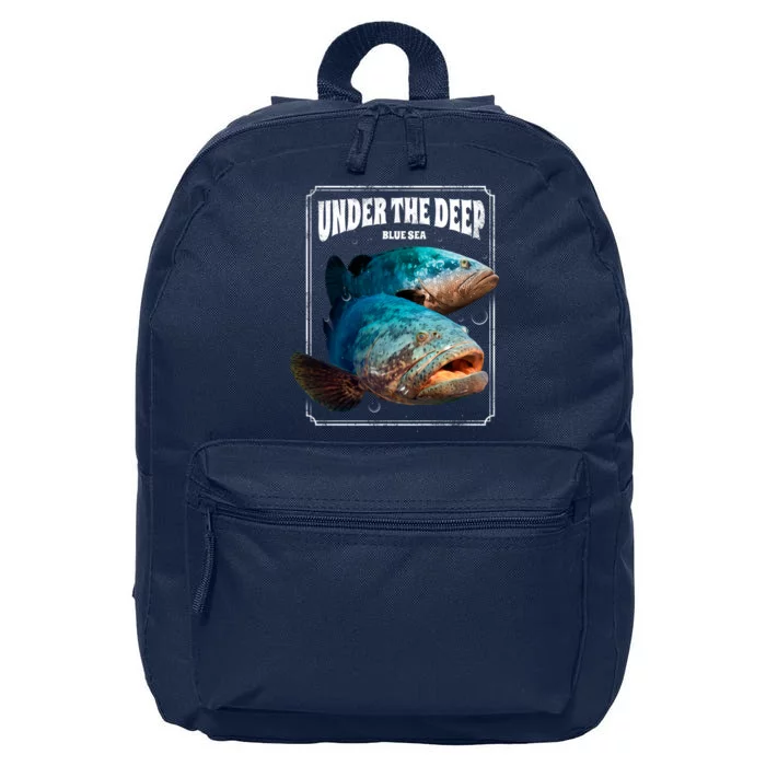 Under The Deep Blue Sea Fish 16 in Basic Backpack