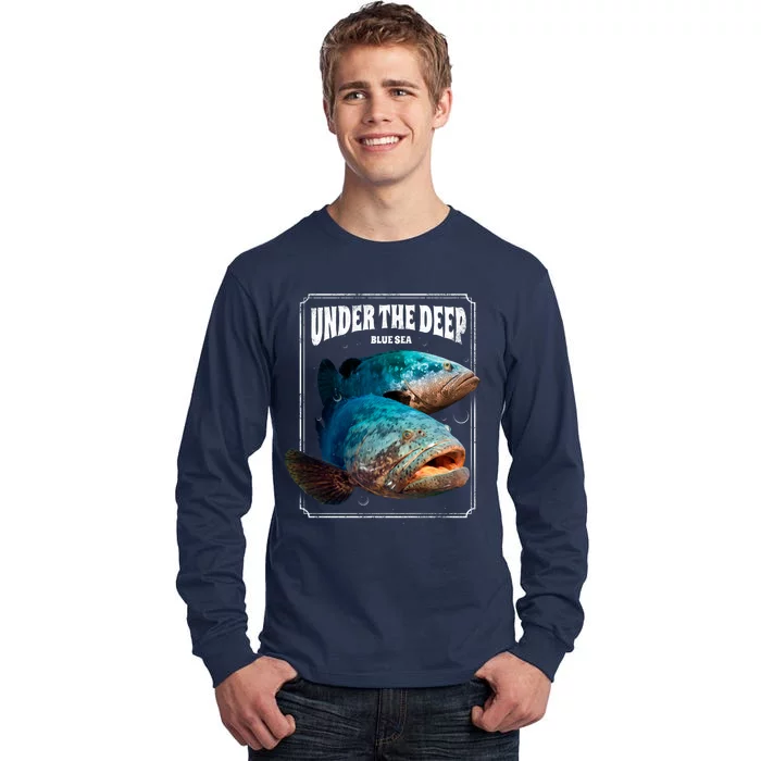 Under The Deep Blue Sea Fish Tall Long Sleeve T-Shirt