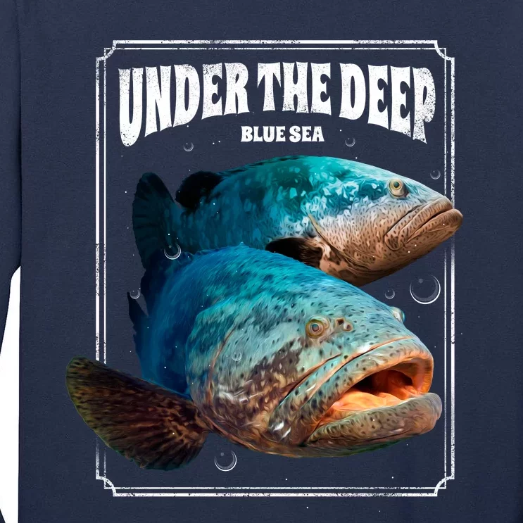 Under The Deep Blue Sea Fish Tall Long Sleeve T-Shirt