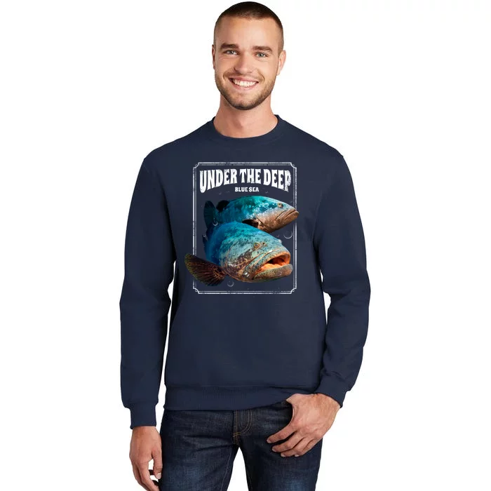 Under The Deep Blue Sea Fish Tall Sweatshirt