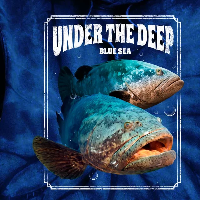 Under The Deep Blue Sea Fish Tie Dye Hoodie