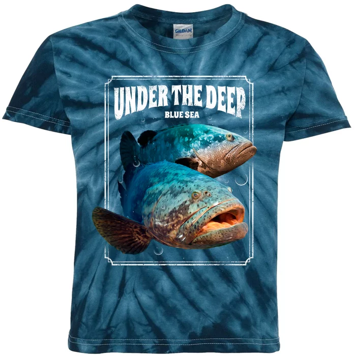 Under The Deep Blue Sea Fish Kids Tie-Dye T-Shirt