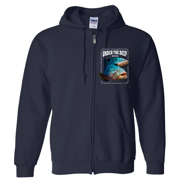 Under The Deep Blue Sea Fish Full Zip Hoodie