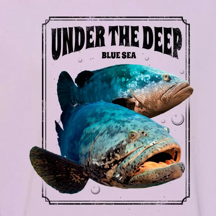 Under The Deep Blue Sea Fish Garment-Dyed Sweatshirt