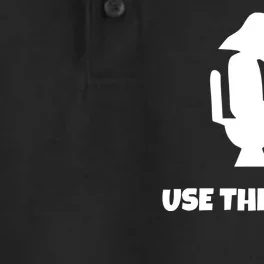 Use The Force Funny Pooping Dry Zone Grid Performance Polo