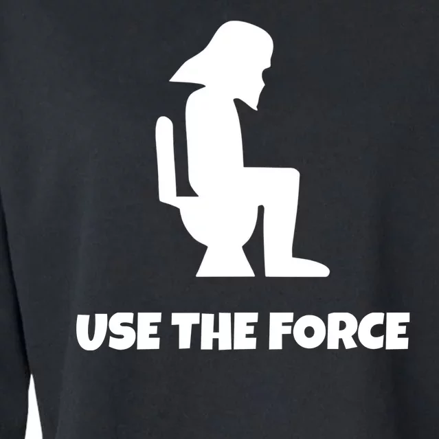 Use The Force Funny Pooping Cropped Pullover Crew