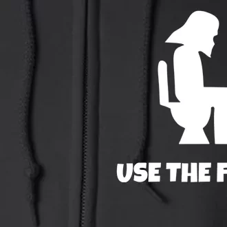 Use The Force Funny Pooping Full Zip Hoodie